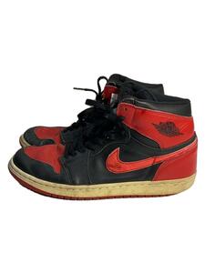 NIKE◆AIR JORDAN 1 RETRO/エアジョーダンレトロ/ブラック/136066-061/27cm/BLK/レサ