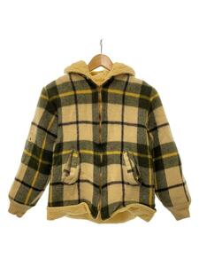 Woolrich◆ジャケット/42/ウール/グリーン/チェック/推定50s/TALONジップ/ウールボアジャケット