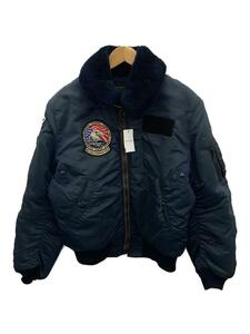 ALPHA INDUSTRIES◆フライトジャケット/40/-/NVY/無地/MIL-J-6251