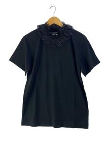 COMME des GARCONS HOMME PLUS◆23ss/ファーTシャツ/M/コットン/BLK/無地/pl-t005