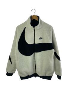 NIKE◆SWOOSH FULL ZIP JACKET/ボアジャケット/XL/ポリエステル/WHT/BQ6546-114