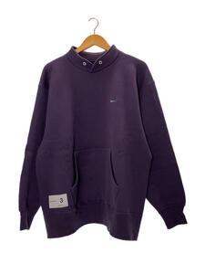 DESCENDANT◆ROO STAND COLLAR SWEATSHIRT/スウェット/3/コットン/パープル