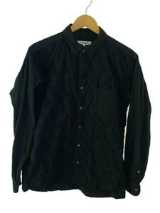 MORIKAGE SHIRT◆長袖シャツ/トップス/L/コットン/ブラック/黒/総柄/メンズ