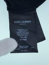 SAINT LAURENT◆袖なしカットソー/コットン×ラムレザー/BLK/314371 Y2NVT_画像4