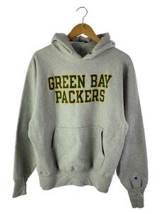 Champion◆90s/GREEN BAY PACKERS/REVERSE WEAVE/刺繍タグパーカー/XL/コットン/GRY