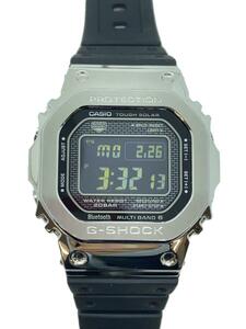 CASIO◆ソーラー腕時計・G-SHOCK/デジタル/ラバー/SLV/BLK