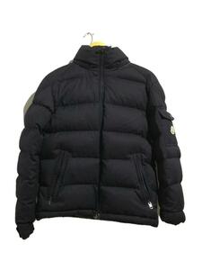 MONCLER◆ダウンジャケット/2/ウール/ネイビー/MONTGENEVRE/ダウン抜け