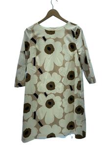 marimekko◆UNELMA PIENI UNIKKO/ワンピース/40/コットン/BEG/総柄/52204-1-49224