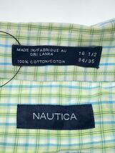 NAUTICA◆長袖シャツ/L/コットン/GRN/チェック_画像3