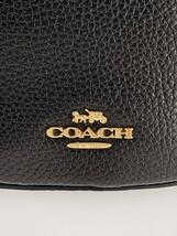 COACH◆ウエストバッグ_ベルトバッグ_オールレザー/牛革/BLK/無地_画像5