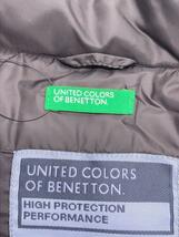 UNITED COLORS OF BENETTON◆ダウンベスト/S/ナイロン/BLK/無地_画像3