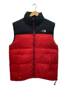 THE NORTH FACE◆ダウンベスト/M/ナイロン/RED