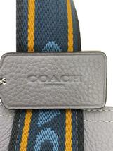 COACH◆トートバッグ/レザー/BLU/CM067_画像5