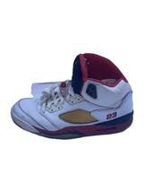 NIKE◆AIR JORDAN 5 RETRO/エアジョーダンレトロ/ホワイト/136027-162/28.5cm/WHT_画像1