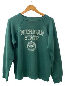 Champion◆80s～/michigan state/USA製/スウェット/L/アクリル/GRN/無地