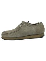 Clarks◆Wallabee Grey Suede/使用感有シューズ/27.5cm/BEG/スウェード/26134752_画像1