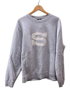 STUSSY◆スウェット/L/コットン/GRY/無地/118393