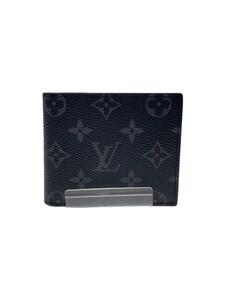 LOUIS VUITTON◆ポルト・フォイユ・マルコNM_モノグラム・エクリプス_BLK/PVC/BLK/メンズ