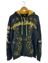 CHRISTIAN AUDIGIER/ジップパーカー/M/コットン/BLK/総柄_画像1