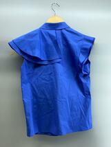 LANVIN COLLECTION◆半袖ブラウス/38/コットン/BLU/2745688_画像2