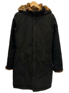 Woolrich◆BOULDER COAT/ラビットファー/ダウンコート/M/コットン/BLK