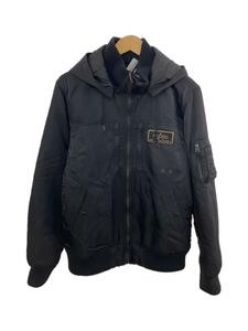 ALPHA INDUSTRIES◆フライトジャケット/XL/ナイロン/ブラック/TA1260-8101