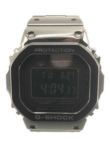 CASIO* solar wristwatch *G-SHOCK/ digital / stainless steel /BLK/BLK