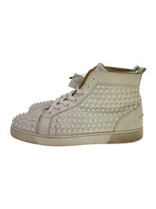 Christian Louboutin◆スタッズ/ハイカットスニーカー/43/WHT/レザー/白/