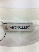 MONCLER◆MAGLIA T-SHIRT/L/コットン/WHT/C-SCOM-18-1664/首元黄ばみ有_画像3