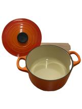 LE CREUSET◆ココットロンド/両手鍋/サイズ:16cm/ORN_画像1