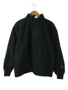 Champion◆ハーフジップ/スウェット/トップス/M/コットン/BLK/CWSY039