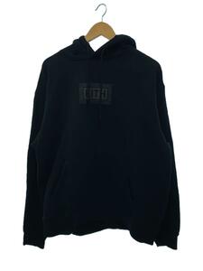 KITH◆22AW/プルオーバーパーカー/フーディー/フロントロゴ/ボックスロゴ/L/コットン/ブラック/黒