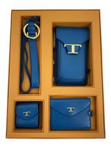 TOD’S◆Tタイムレス/3IN1/バッグ/レザー/BLU/無地_画像1