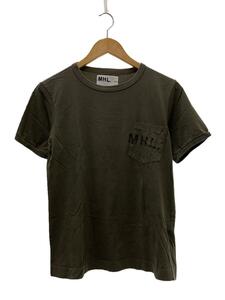 MHL.◆Tシャツ/PRINTED COTTON JERSEY/S/コットン/GRN/596-7166550/使用感有