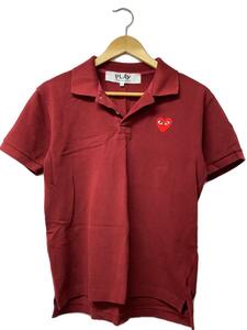 PLAY COMME des GARCONS◆半袖シャツ/M/コットン/RED/AZ-006