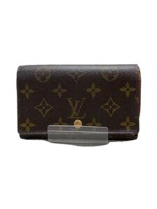 LOUIS VUITTON◆ポルト・モネ・ジップ_モノグラム・キャンバス_BRW/PVC/BRW/モノグラム/メンズ