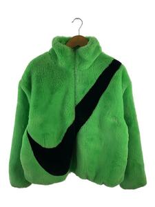 NIKE◆FAUX FUR JACKET_フェイクファージャケット/L/GRN/CU6559-328