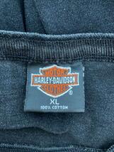 HARLEY DAVIDSON◆長袖ヘンリーネックTシャツ/XL/コットン/BLK/USA製/ボタン横穴有_画像3