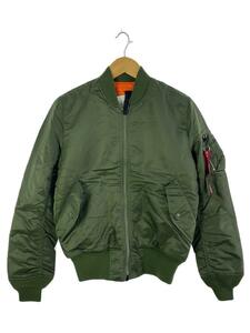 ALPHA INDUSTRIES◆タグ付/MA-1/フライトジャケット/M/ポリエステル/KHK/200004-403