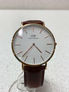 Daniel Wellington◆クォーツ腕時計/アナログ/-/WHT/BRW