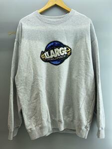 X-LARGE◆EARTH LOGO CREWNECK SWEAT/スウェット/L/コットン/GRY/101224012022