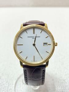 FREDERIQUE CONSTANT◆クォーツ腕時計/アナログ/-/WHT/BRW/FC200/220/235/245X4S25/6