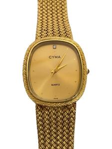 CYMA◆クォーツ腕時計/アナログ/ステンレス/GLD/GLD/705