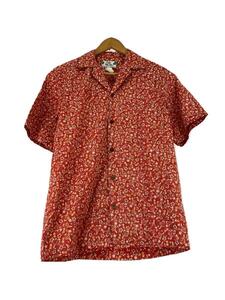 TWO PALMS◆アロハシャツ/MADE IN HAWAII/ハワイ製/S/コットン/RED/RN-106757