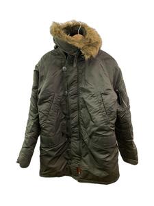 ALPHA INDUSTRIES◆フライトジャケット/L/ナイロン/KHK/無地/1615-573-8335