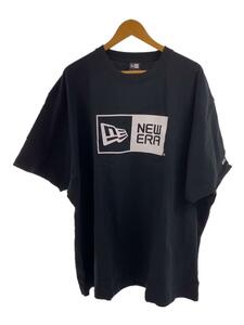 NEW ERA◆ロゴプリント/Tシャツ/6L/コットン/BLK/無地