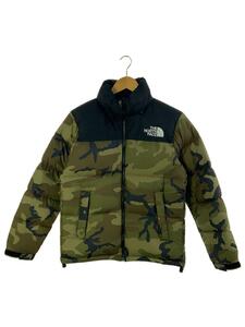 THE NORTH FACE◆NOVELTY NUPTSE JACKET_ノベルティーヌプシジャケット/M/ナイロン/カーキ/カモフラ