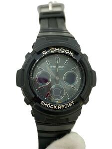 CASIO◆ソーラー腕時計_G-SHOCK/デジアナ/ラバー/グリーン/ブラック/ステンレス