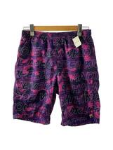 A BATHING APE◆Beach Shorts/ショーツ/ショートパンツ/XL/ポリエステル/パープル/カモフラ_画像1