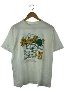 Tシャツ/L/コットン/WHT/プリント/90s/USA製/シングルステッチ/カレッジ